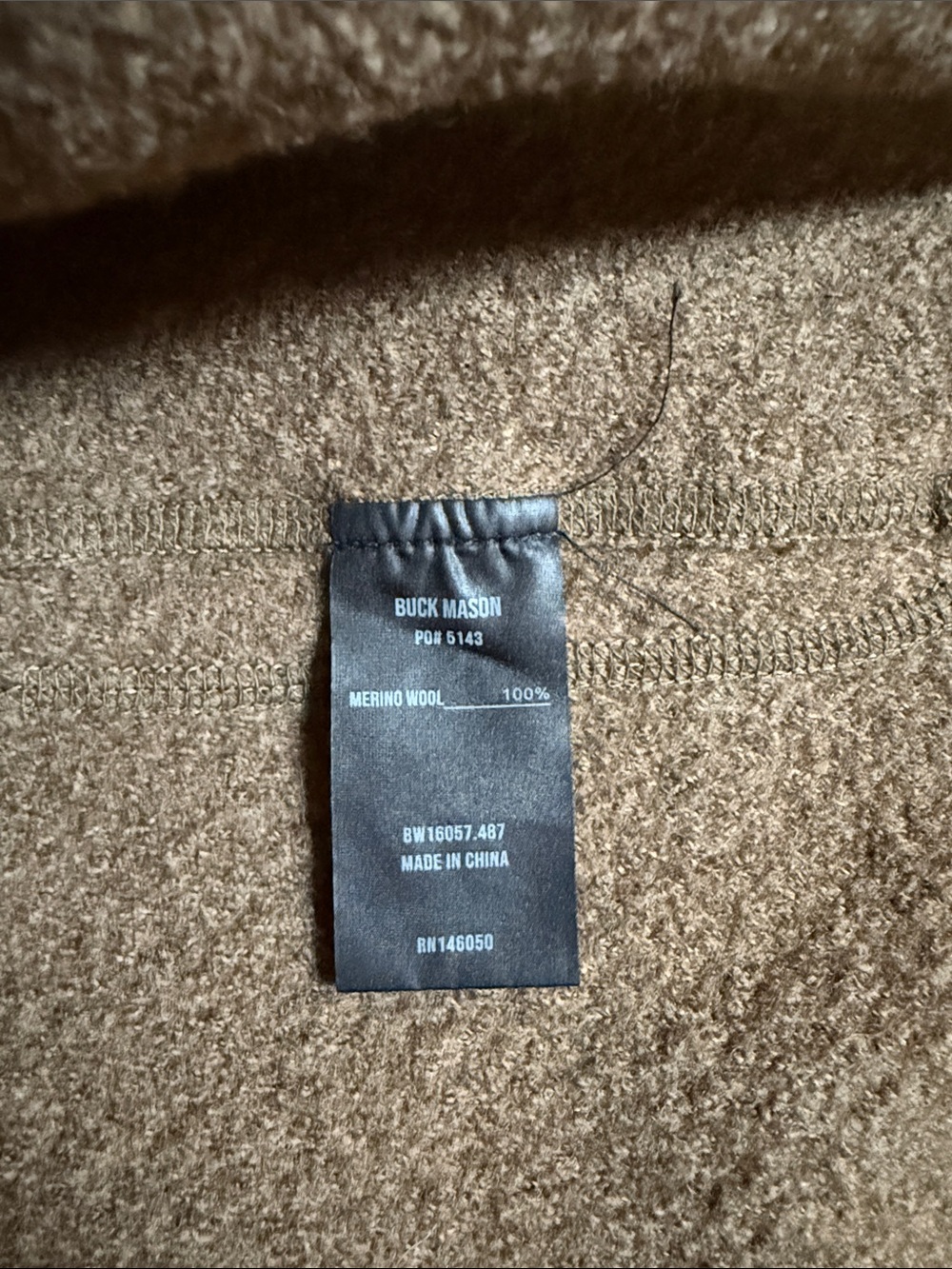 Buck Mason Brown 100% Wool Button Jacket - Picture 3 of 3